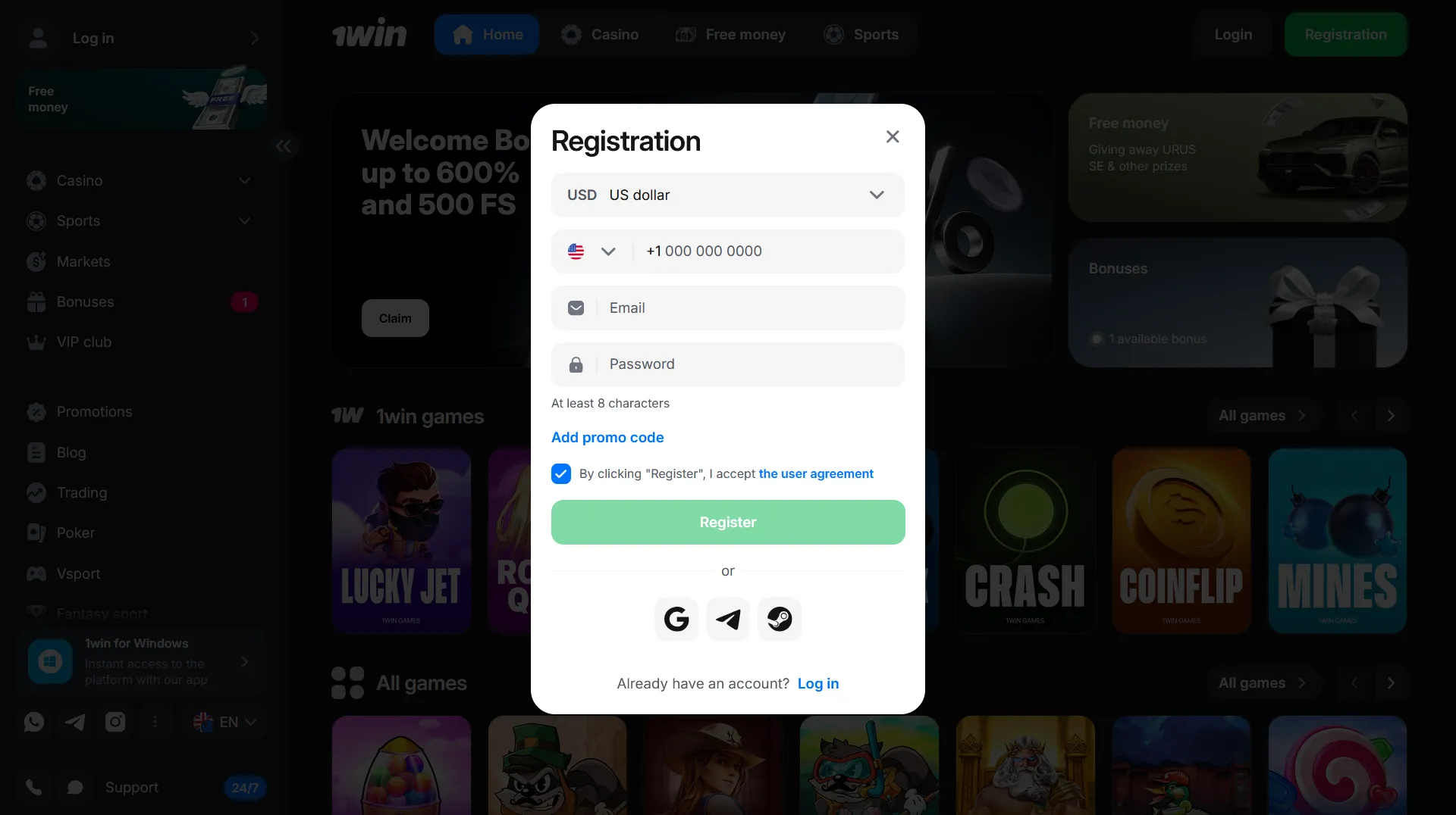 1Win Casino guide: how to register and set up your account