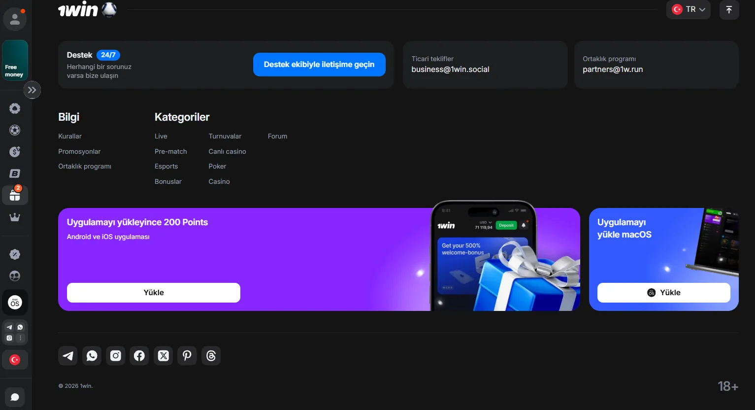 1Win app: kullanıcılar mobil sürümde ne elde eder